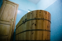 Баня на дровах у Днепра: Русская баня на дровах